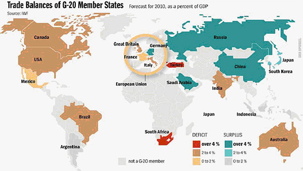 trade surplus countries spiegel 10112010